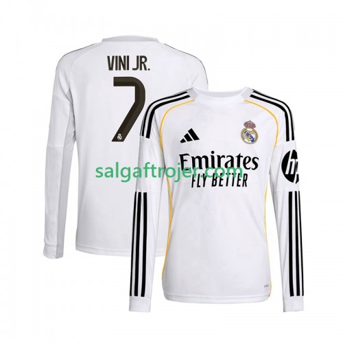 Real Madrid Vinicius Junior 7 Fodboldtrøjer Hjemmebanesæt 2025/26 Langærmet Real Madrid Vinicius Junior 7 Fodboldtrøjer Hjemmebanesæt 2025/26 Langærmet